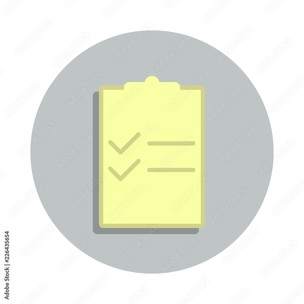 Poster checklist icon in badge style. one of web collection icon can be used for ui, ux