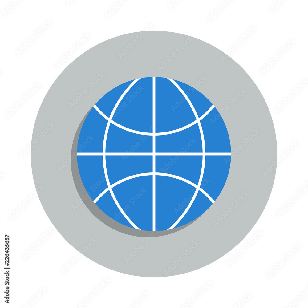 Poster globe icon in badge style. one of web collection icon can be used for ui, ux