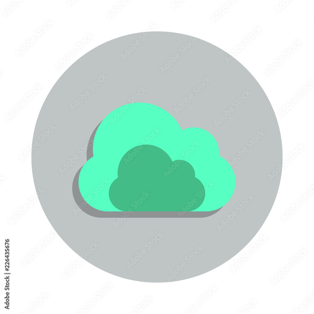 Poster cloud icon in badge style. one of web collection icon can be used for ui, ux