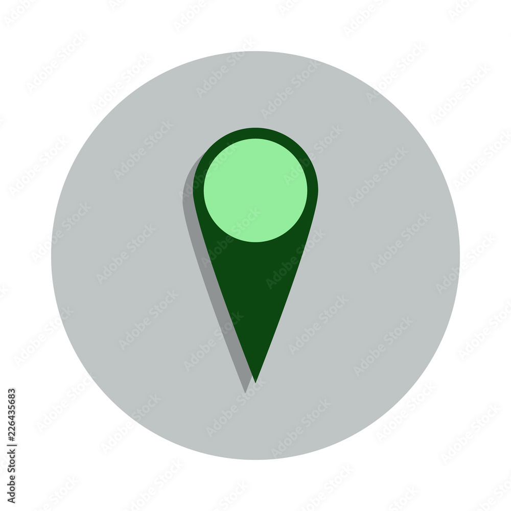 Poster pin icon in badge style. one of web collection icon can be used for ui, ux