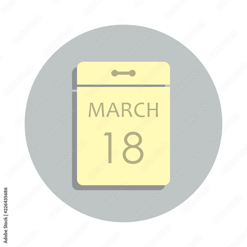 Poster the calendar icon in badge style. one of web collection icon can be used for ui, ux