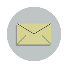 the envelope icon in badge style. One of web collection icon can be used for UI, UX