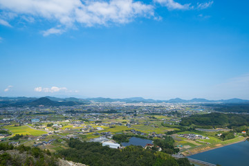 嶽山(香川県三木町)からさぬき市方面を望む
