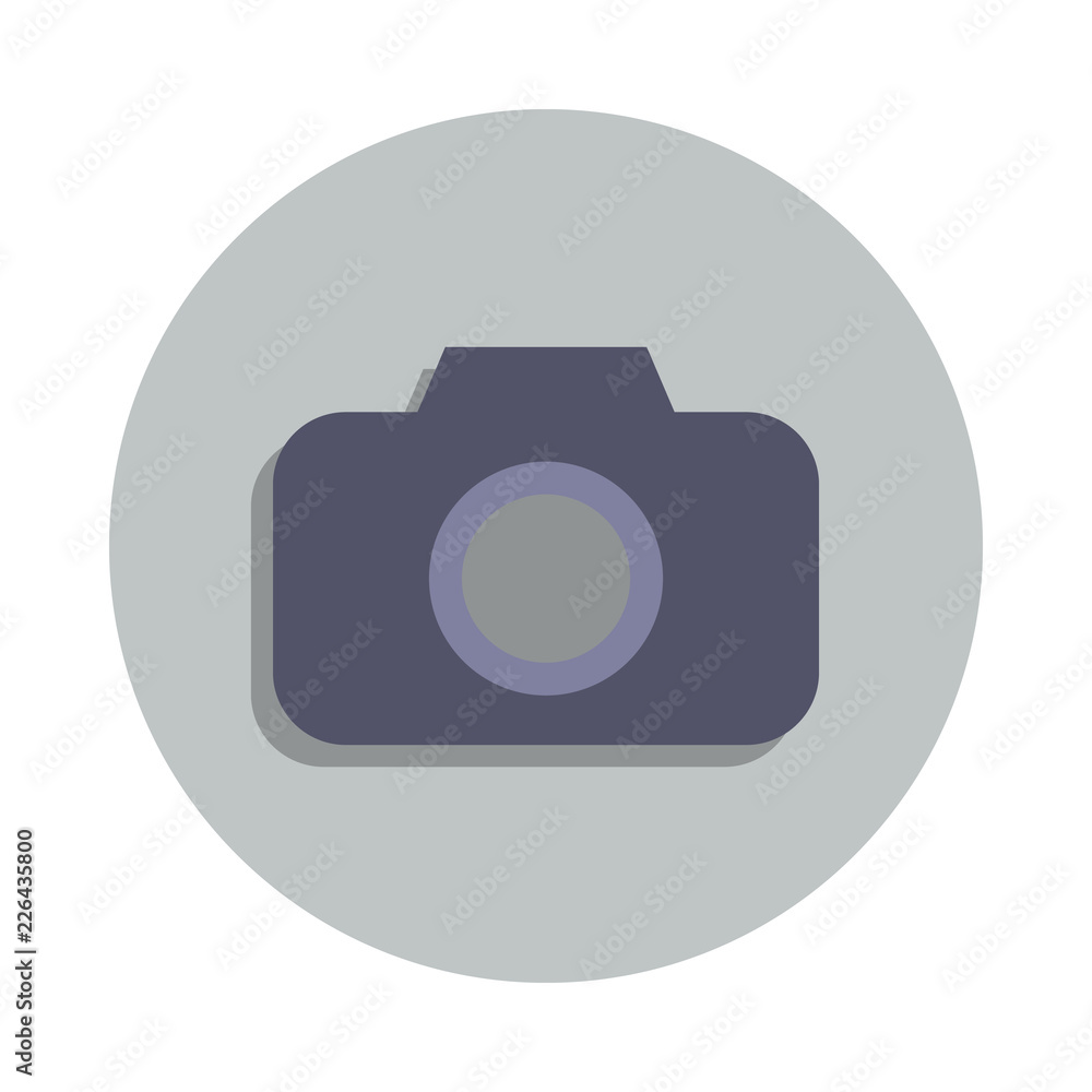 Poster camera icon in badge style. one of web collection icon can be used for ui, ux