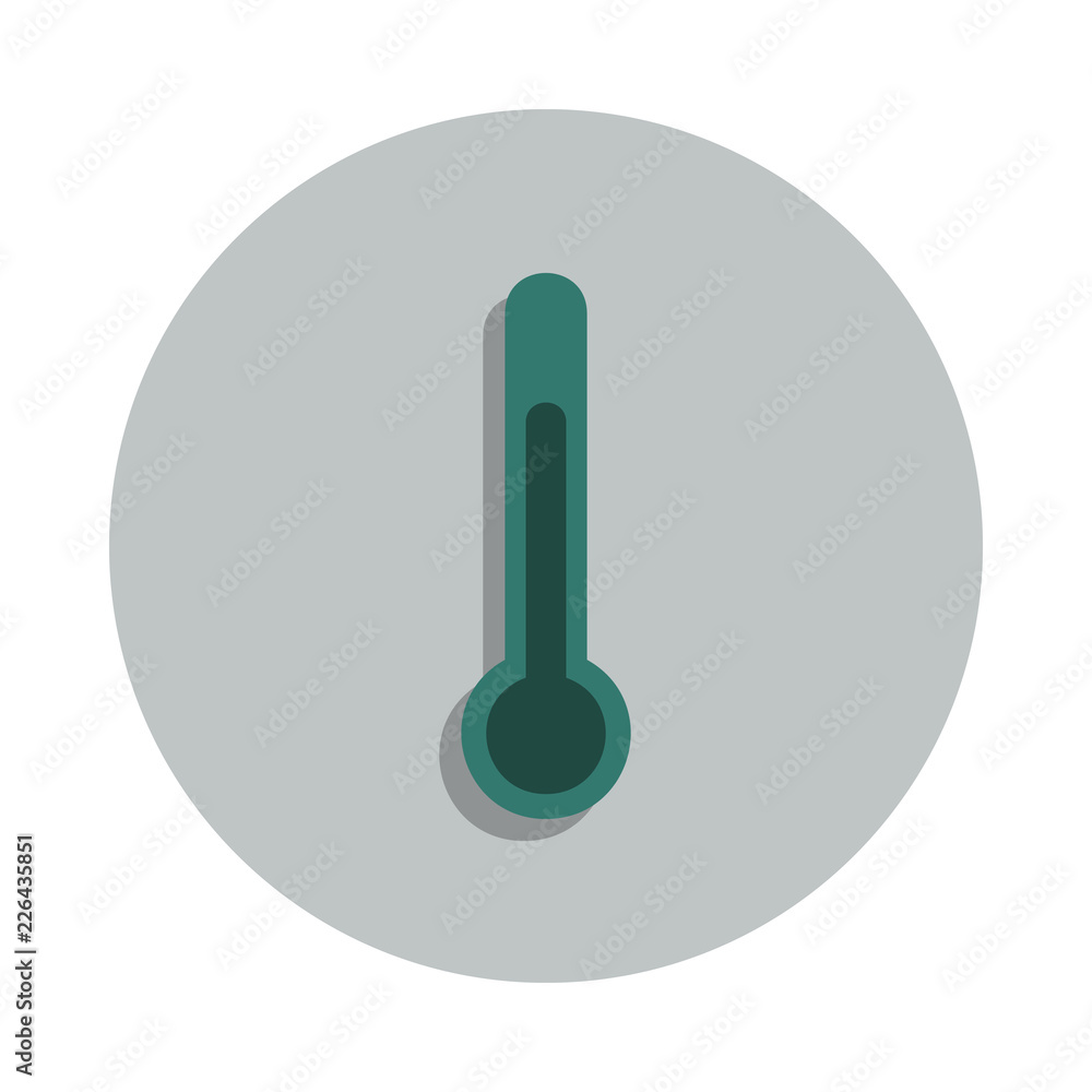 Poster thermometer icon in badge style. one of web collection icon can be used for ui, ux