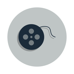 movie film icon in badge style. One of web collection icon can be used for UI, UX