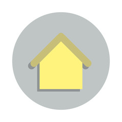 house icon in badge style. One of web collection icon can be used for UI, UX