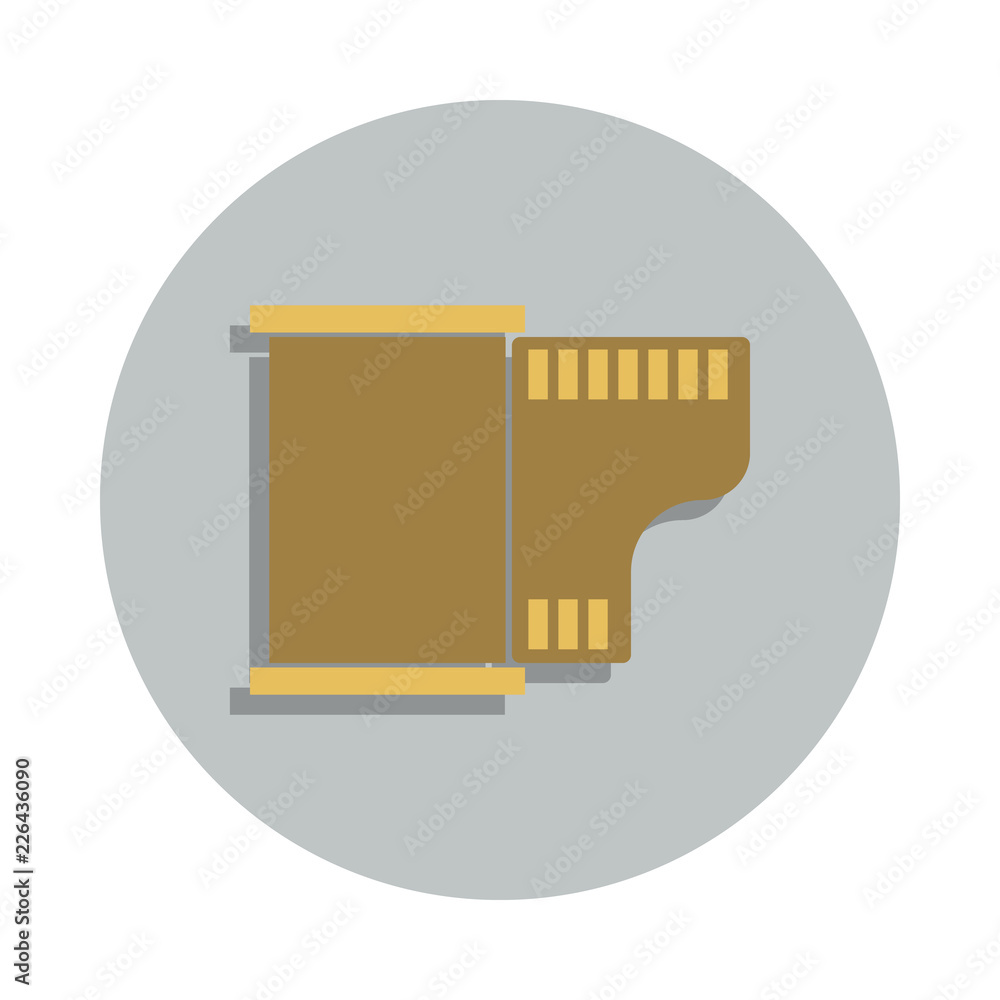 Poster camera roll icon in badge style. one of web collection icon can be used for ui, ux