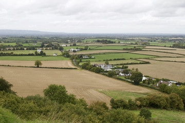 Fototapeta na wymiar View of an Irish agricultural countryside