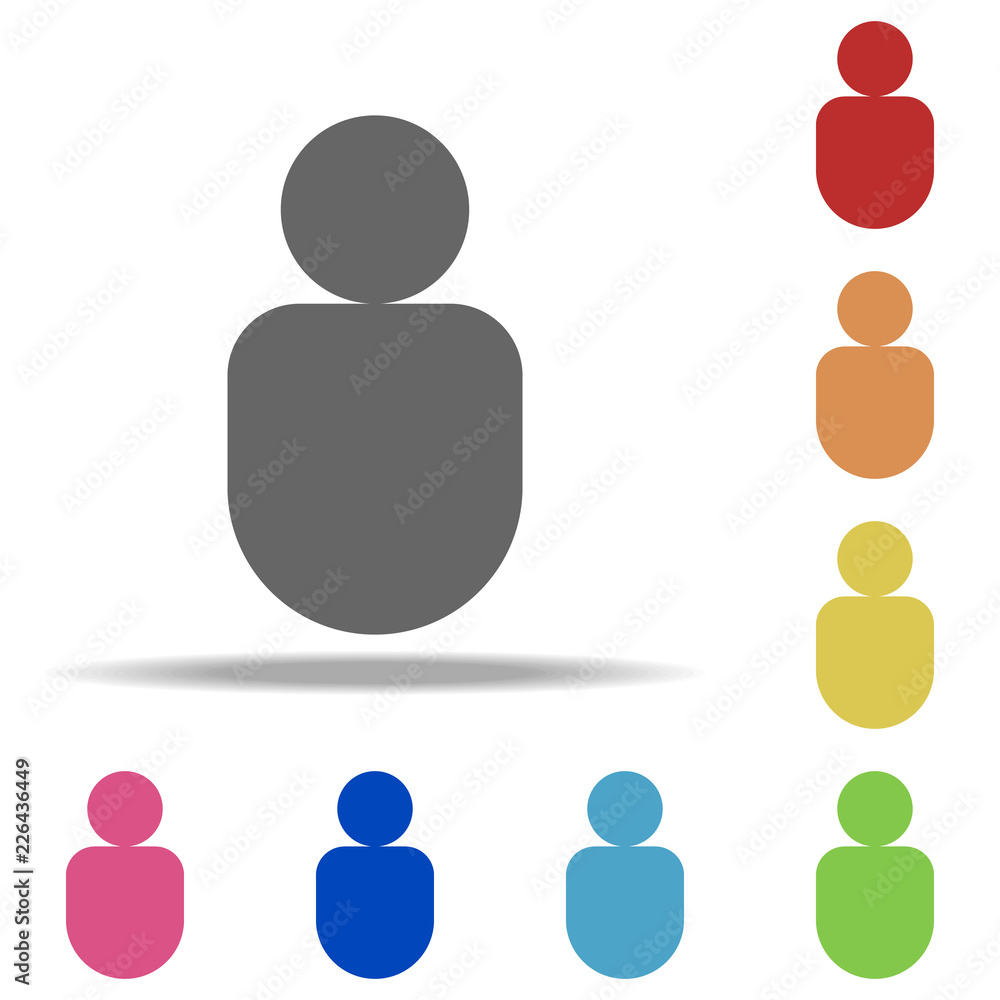 Poster associate icon. elements of conversation in multi colored icons. simple icon for websites, web desig