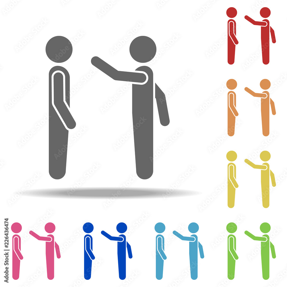Aufkleber point staff icon. elements of conversation in multi colored icons. simple icon for websites, web des