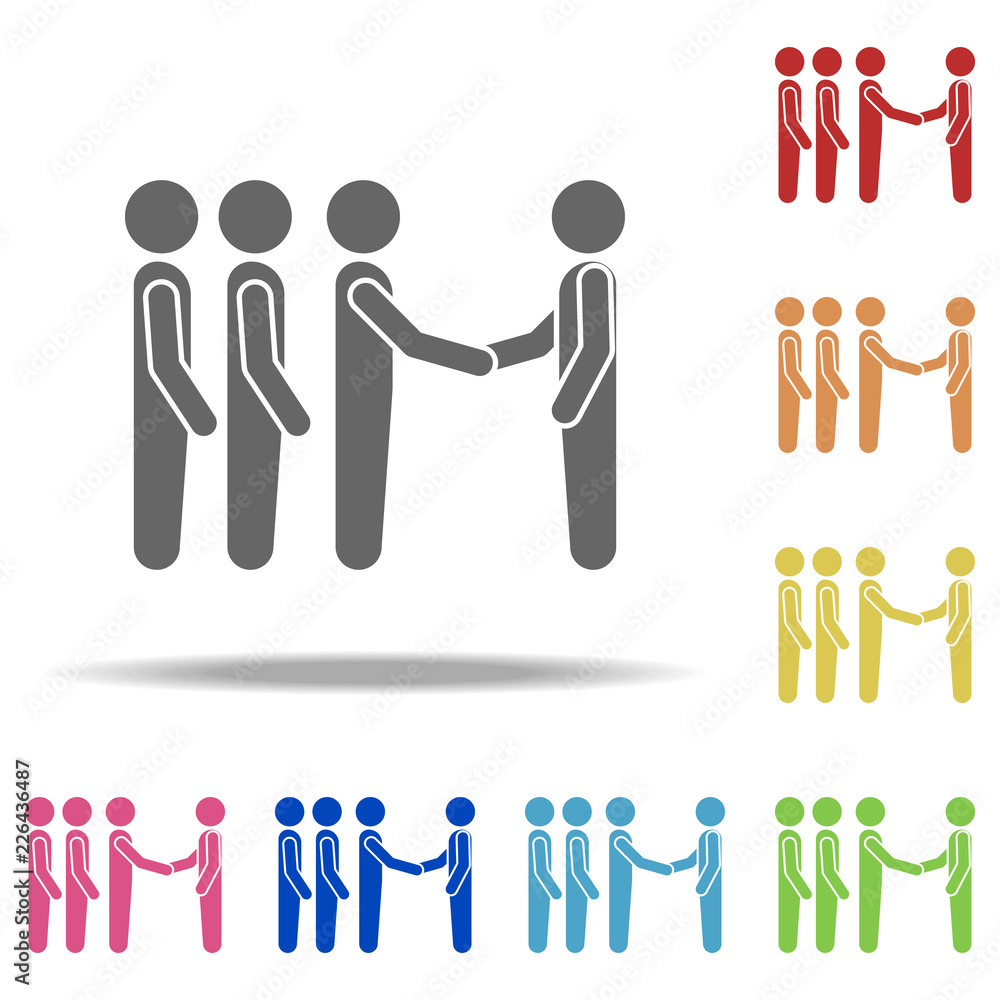 Poster admission icon. elements of conversation in multi colored icons. simple icon for websites, web desig