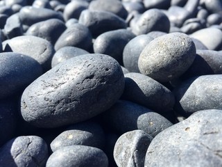 Blue Pebbles On Beach Background Graphic Resources 