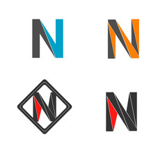 N letter icon sign vector illustration