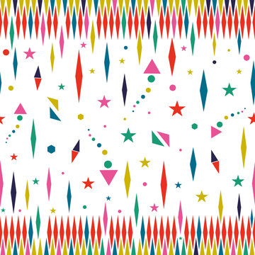 Holiday color stars seamless pattern art