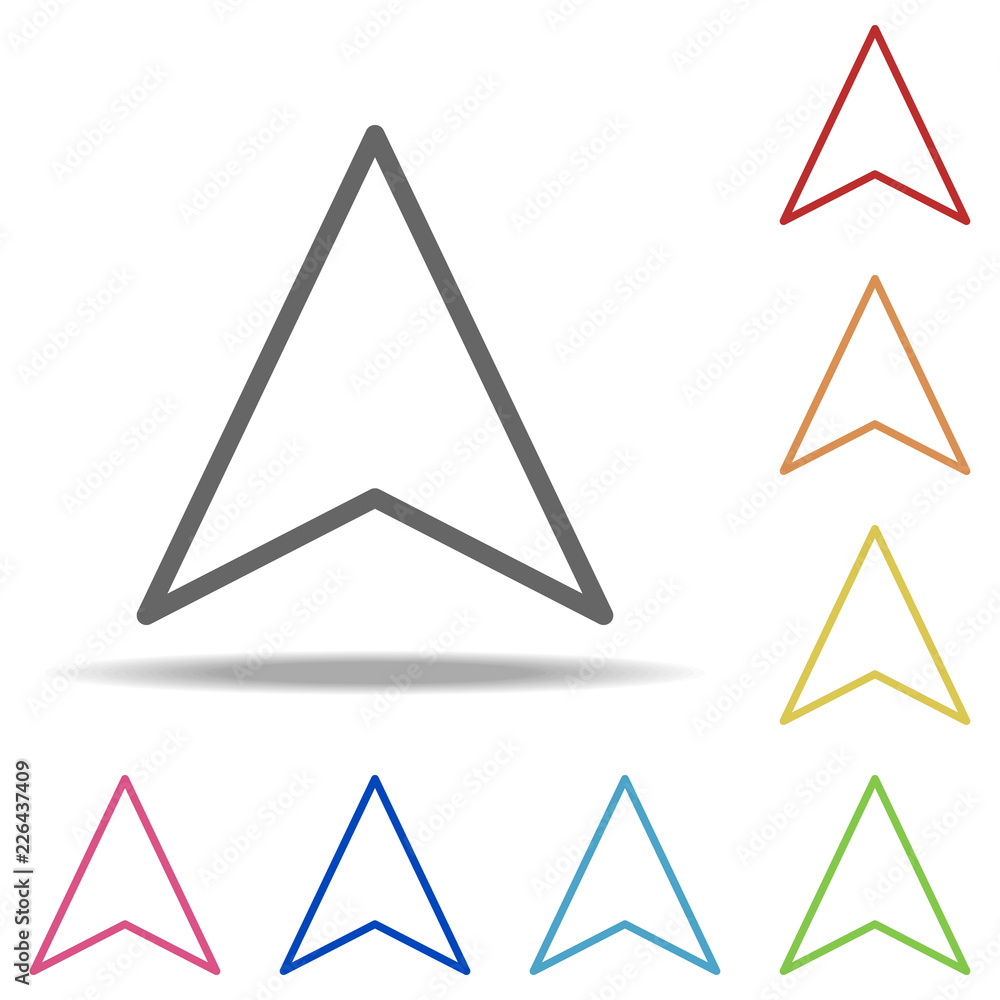 Aufkleber cursor icon. elements of navigation in multi colored icons. simple icon for websites, web design, mo