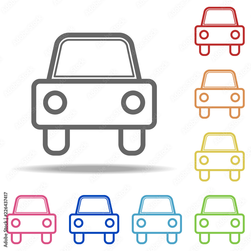 Poster car icon. elements of navigation in multi colored icons. simple icon for websites, web design, mobil