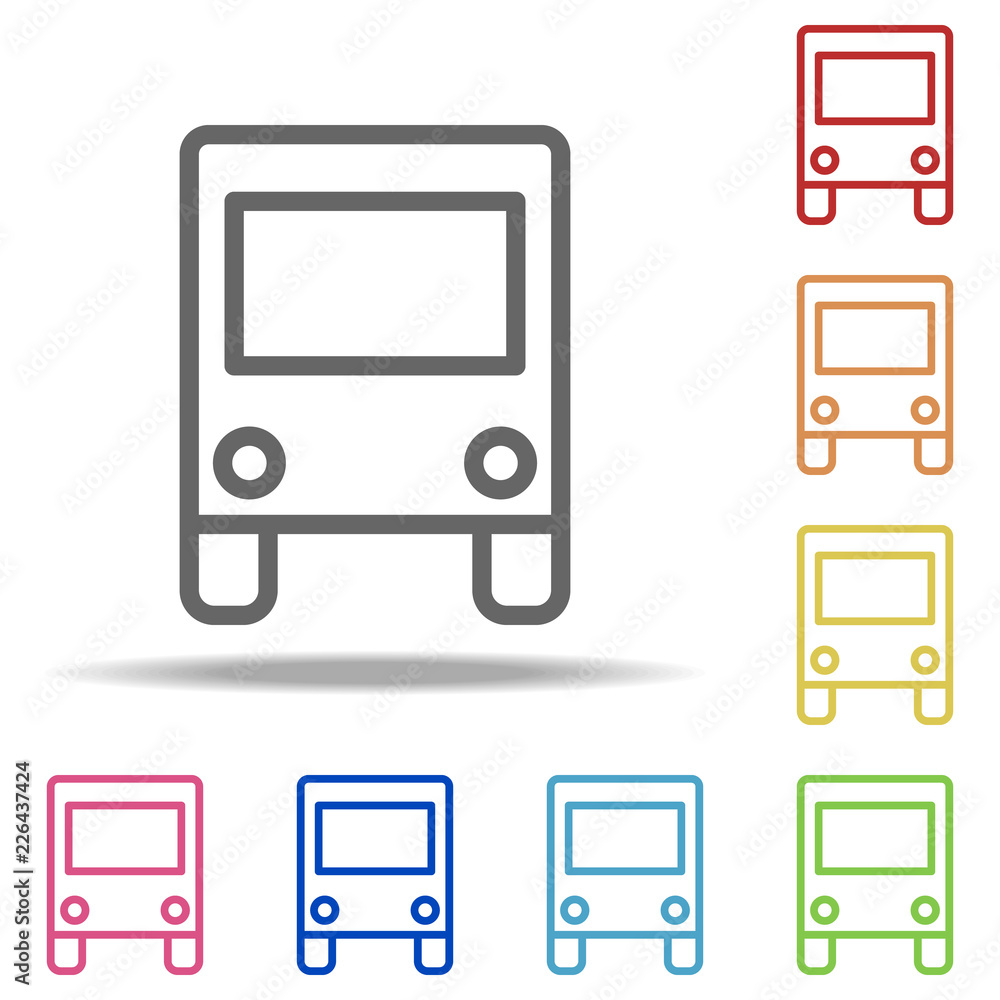 Poster bus icon. elements of navigation in multi colored icons. simple icon for websites, web design, mobil