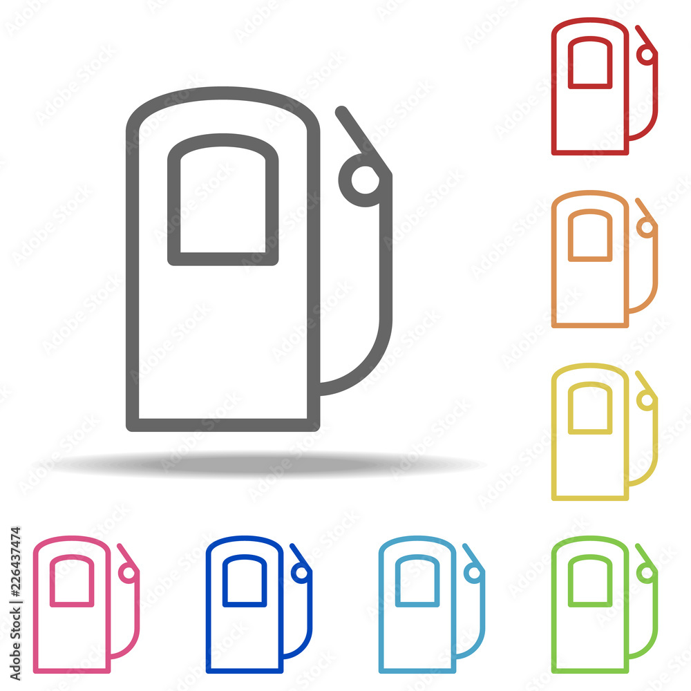 Poster fueling icon. elements of navigation in multi colored icons. simple icon for websites, web design, m