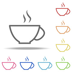 a cup of coffee icon. Elements of Navigation in multi colored icons. Simple icon for websites, web design, mobile app, info graphics