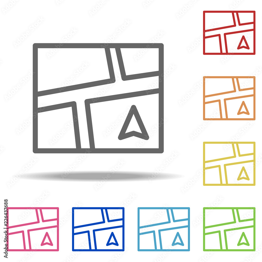 Aufkleber navigator screen icon. elements of navigation in multi colored icons. simple icon for websites, web 