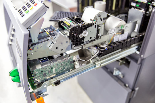 Internal structure of the ATM. Receipt printer
