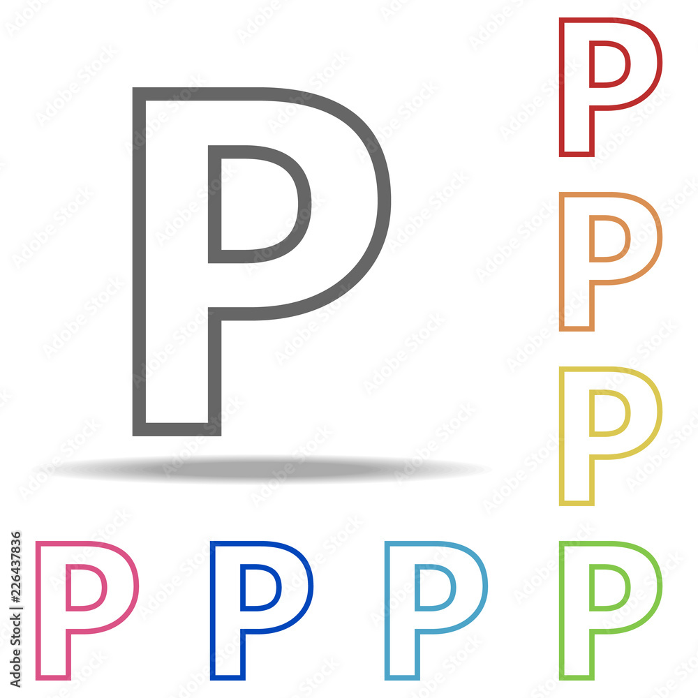 Poster parking sign icon. elements of navigation in multi colored icons. simple icon for websites, web desi