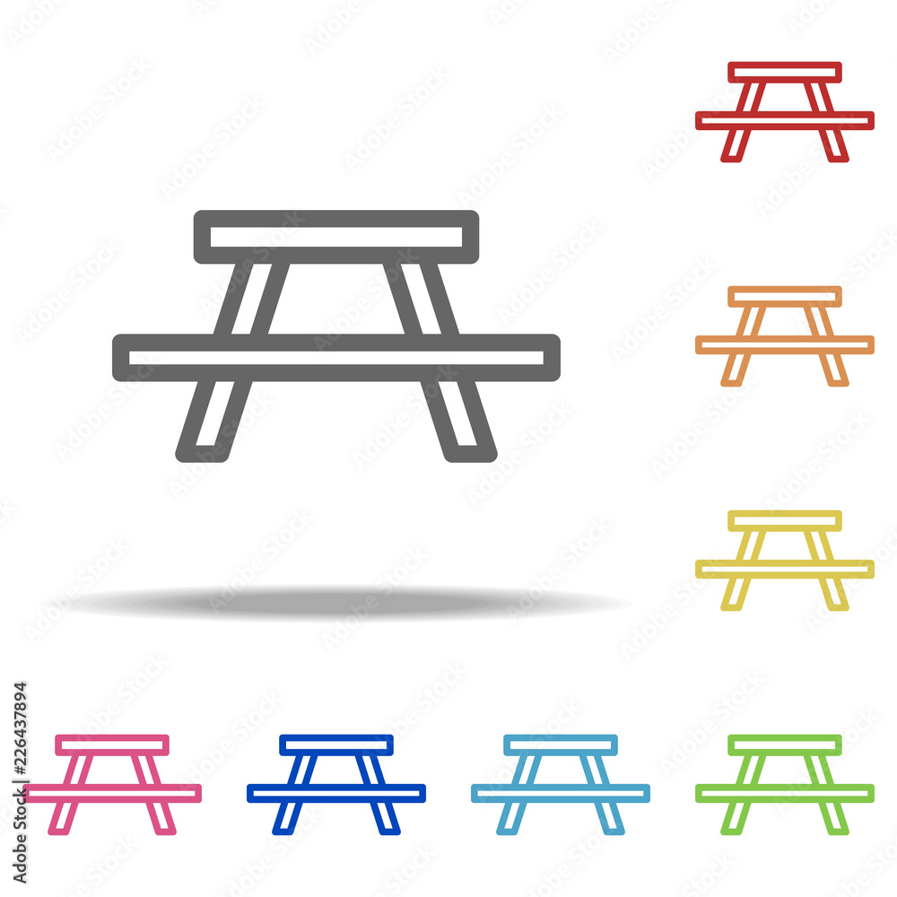 Poster picnic place icon. elements of navigation in multi colored icons. simple icon for websites, web desi