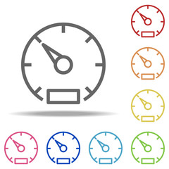 Fototapeta premium speedometer icon. Elements of Navigation in multi colored icons. Simple icon for websites, web design, mobile app, info graphics