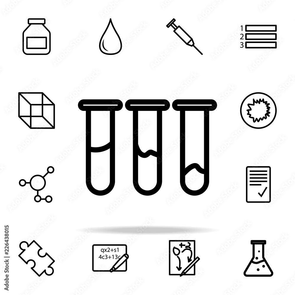 Poster laboratory test tubes icon. science icons universal set for web and mobile