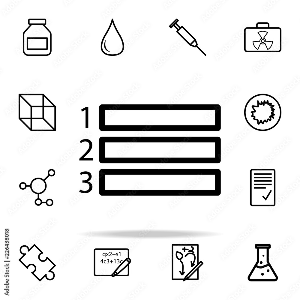Poster equations 1 2 3 icon. science icons universal set for web and mobile