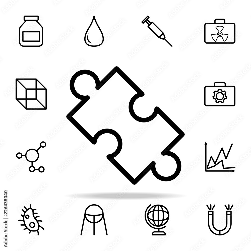 Poster puzzle icon. science icons universal set for web and mobile