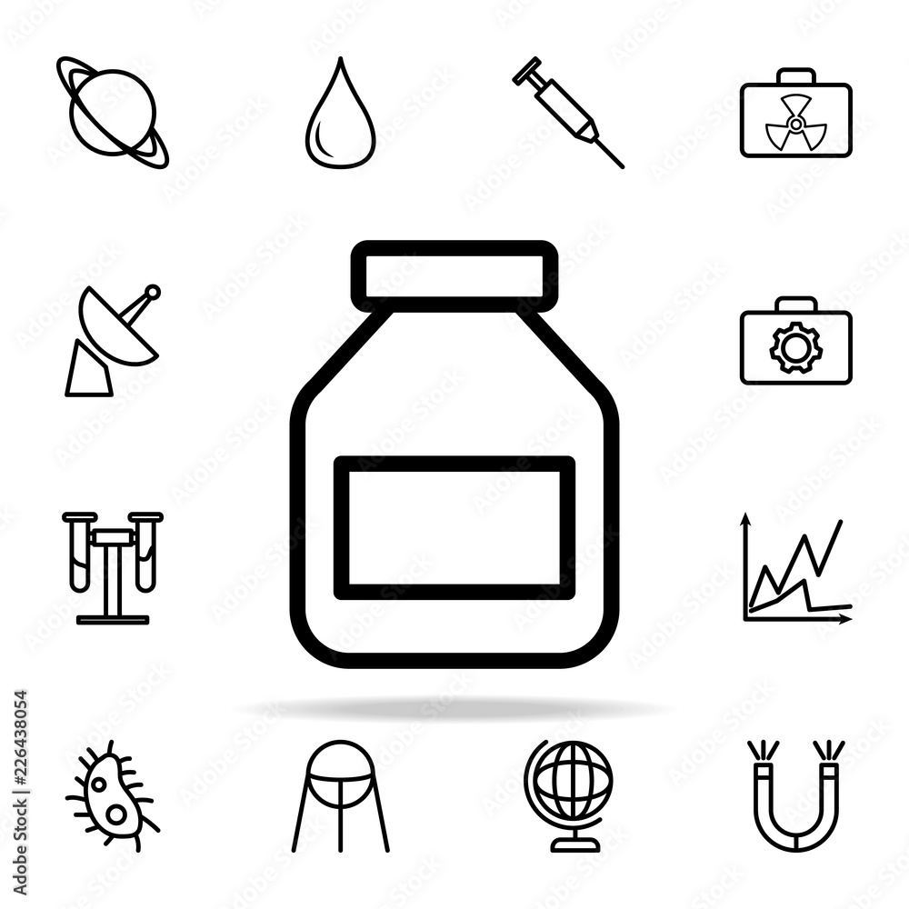 Poster capsule medication icon. science icons universal set for web and mobile