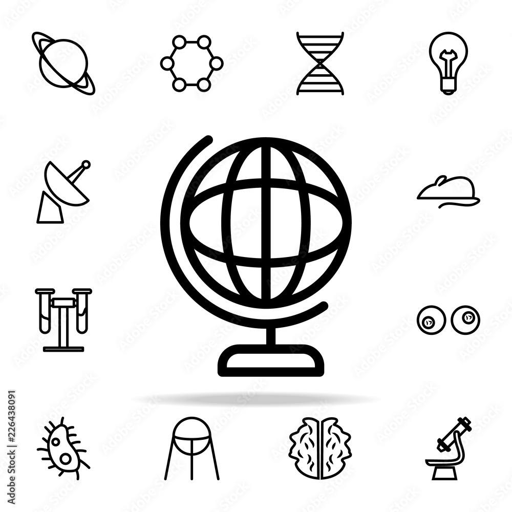 Poster globe icon. science icons universal set for web and mobile