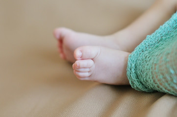 legs of a newborn baby,