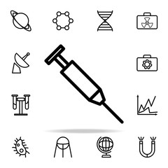 syringe icon. Science icons universal set for web and mobile