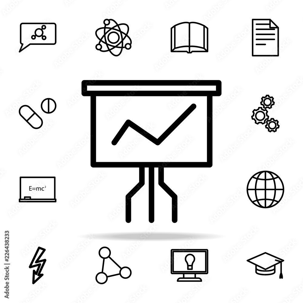 Aufkleber presentation board icon. science icons universal set for web and mobile