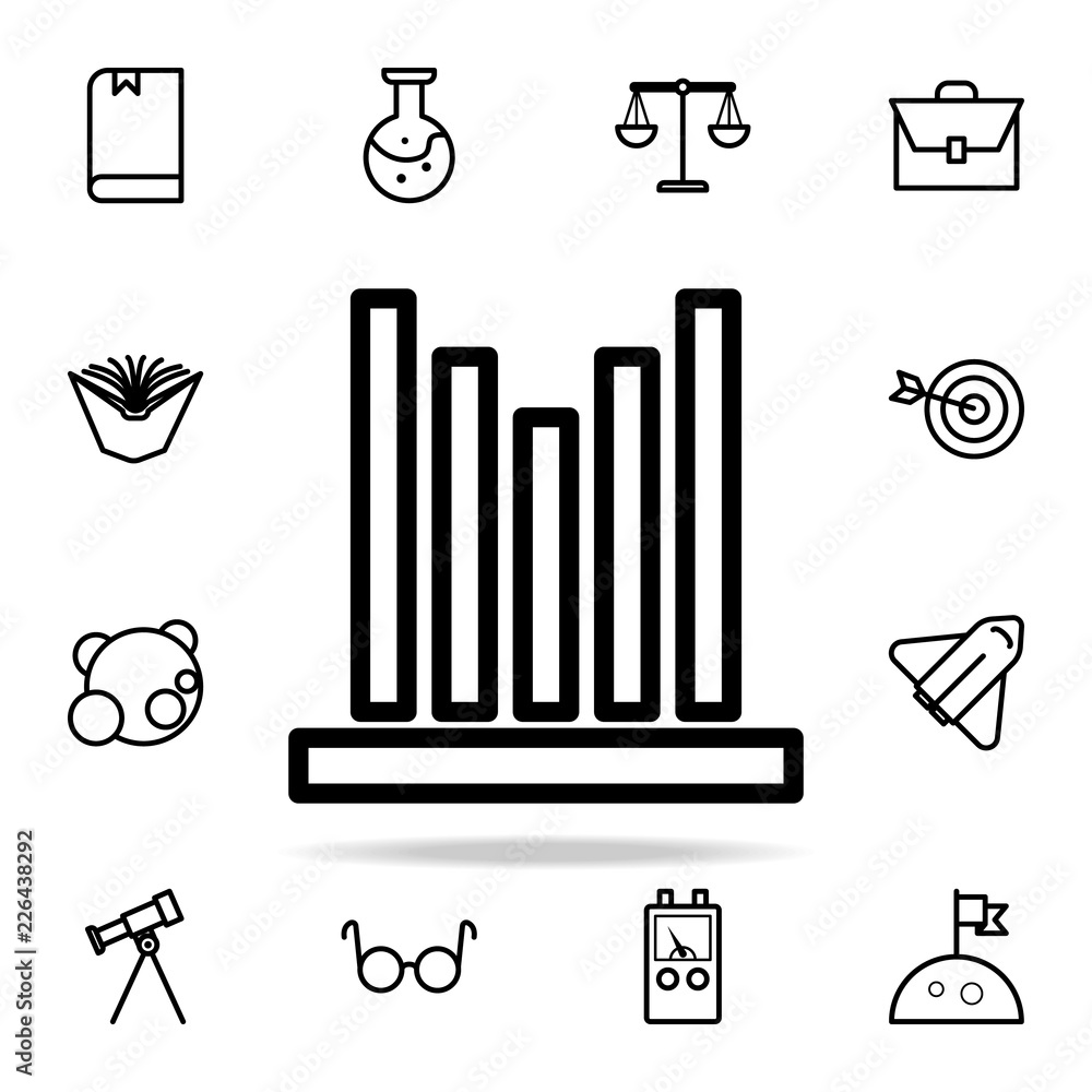 Aufkleber chart columns icon. science icons universal set for web and mobile