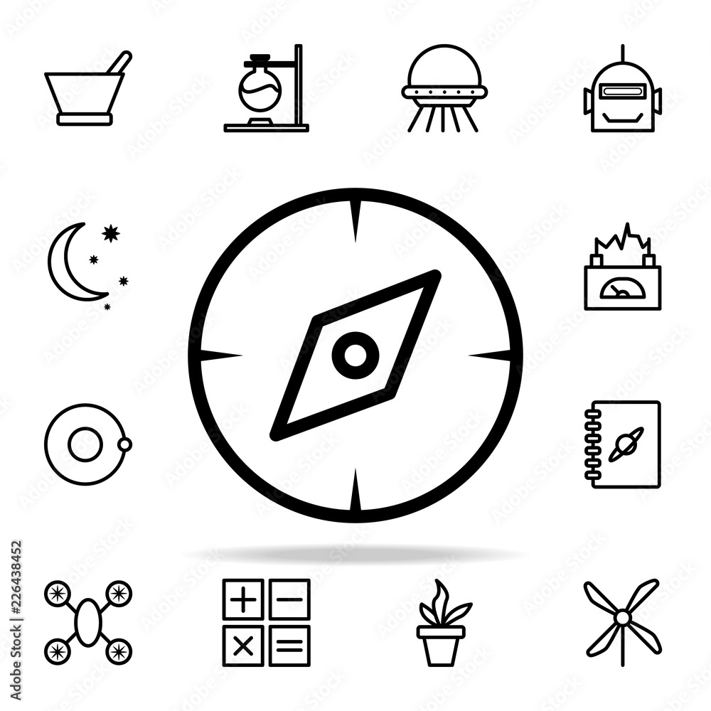 Poster compass icon. science icons universal set for web and mobile