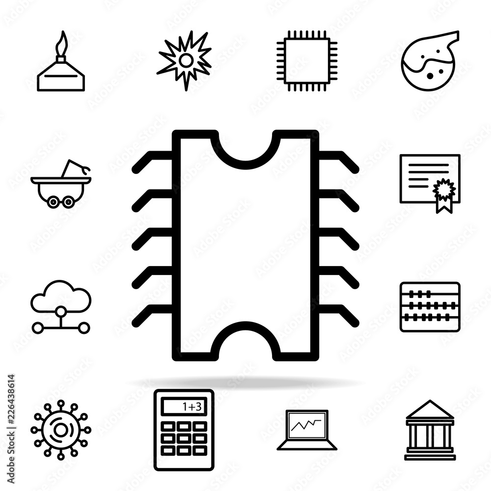 Poster chip icon. science icons universal set for web and mobile