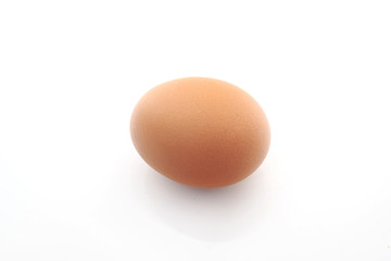 Eggs on white background