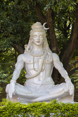 Shiva statue, Hindu idol, near on the river Ganges, Rishikesh , India