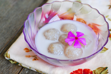 Obraz na płótnie Canvas Traditional dessert from Terengganu,Malaysia known as asam gumpal