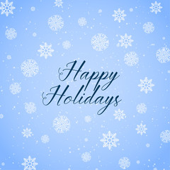 happy holidays background with snowflakes pattern