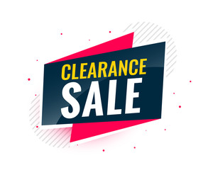 clearance sale banner in creative design