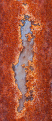Artistic rust pattern on old paint