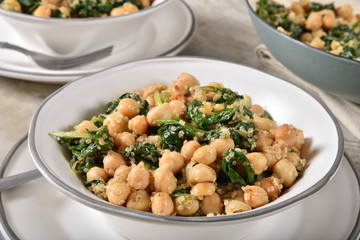 Healthy chickpea quinoa dinner