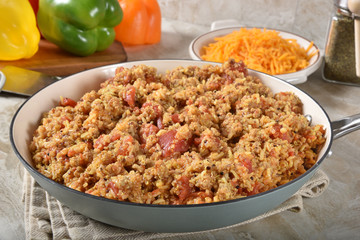 Sausage rice mix for stuffed bell peppers