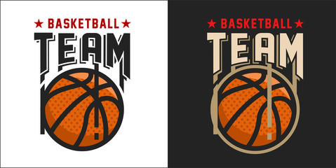 Modern logo concept for basketball team