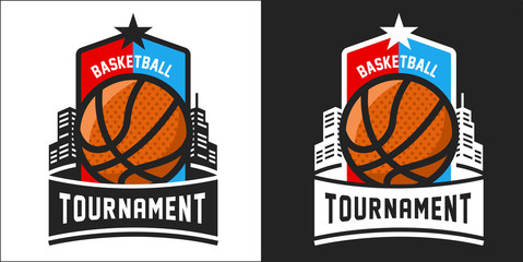 Modern professional logo for a basketball tournament